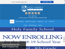 Tablet Screenshot of holyfamilyeagles.org